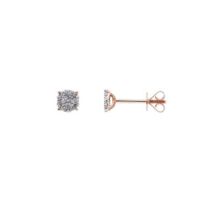 Ohrstecker 750/18 K Roségold mit Diamanten 0.20 ct H/si