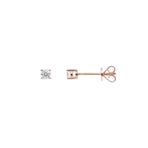Ohrstecker 750/18 K Roségold mit Diamanten 0.22ct H/si