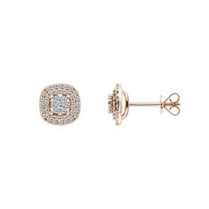 Ohrstecker 750/18 K Roségold mit Diamanten 0.50ct H/si