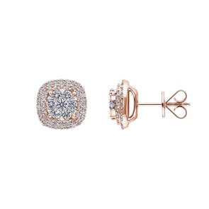 Ohrstecker 750/18 K Roségold mit Diamanten 1.00 ct H/si by CHRISTIAN