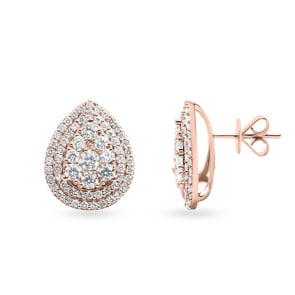 Ohrstecker 750/18 K Roségold mit Diamanten 1.00 ct H/si by CHRISTIAN