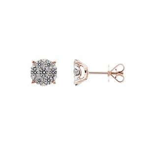 Ohrstecker 750/18 K Roségold mit Diamanten 1.00 ct H/si
