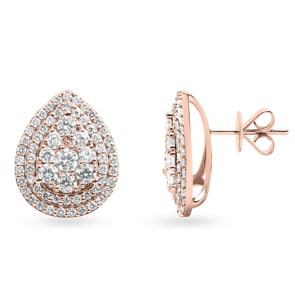 Ohrstecker 750/18 K Roségold mit Diamanten 2.00 ct H/si by CHRISTIAN