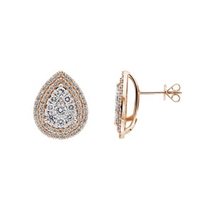 Ohrstecker 750/18 K Roségold mit Diamanten 2.00 ct H/si by CHRISTIAN