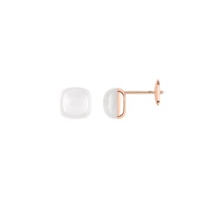 Ohrstecker 750/18 K Roségold mit Mondstein