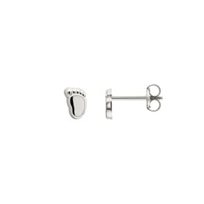 Ohrstecker 750/18 K Weissgold, Babyfüsse