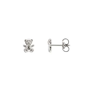 Ohrstecker 750/18 K Weissgold, Bär