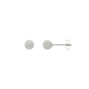 Ohrstecker 750/18 K Weissgold eismattiert Ø 4mm