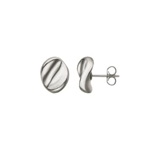 Clous d'oreilles or gris 750/18 ct electroformée