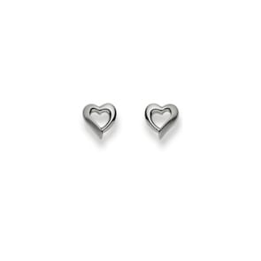 Ohrstecker 750/18 K Weissgold, Herz