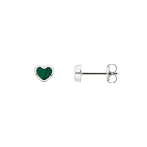 Ohrstecker 750/18 K Weissgold Herz