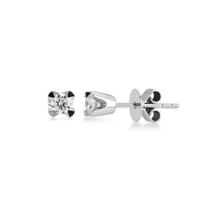 Ohrstecker 750/18 K Weissgold mit Diamant 0.20 ct H/si
