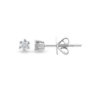 Ohrstecker 750/18 K Weissgold mit Diamant 0.21 ct H/si