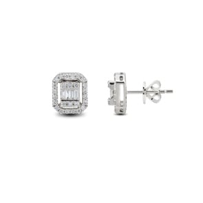 Ohrstecker 750/18 K Weissgold mit Diamant 0.39 ct H/si