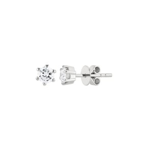 Ohrstecker 750/18 K Weissgold mit Diamant 0.41 ct H/si