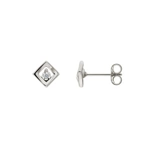Ohrstecker 750/18 K Weissgold mit Diamanten 0.02ct. H/p1