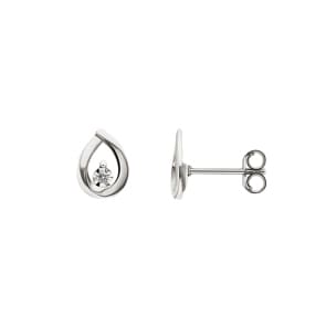 Ohrstecker 750/18 K Weissgold mit Diamanten 0.02ct. H/p1