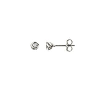 Ohrstecker 750/18 K Weissgold mit Diamanten 0.03ct. H/p1