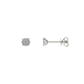 Ohrstecker 750/18 K Weissgold mit Diamanten 0.15 ct H/si