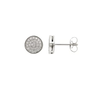Ohrstecker 750/18 K Weissgold mit Diamanten 0.20 ct H/si