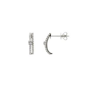 Ohrstecker 750/18 K Weissgold mit Diamanten 0.22 ct H/si
