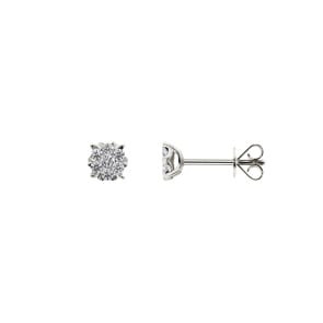 Ohrstecker 750/18 K Weissgold mit Diamanten 0.25 ct H/si