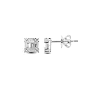 Ohrstecker 750/18 K Weissgold mit Diamanten 0.38 ct H/si
