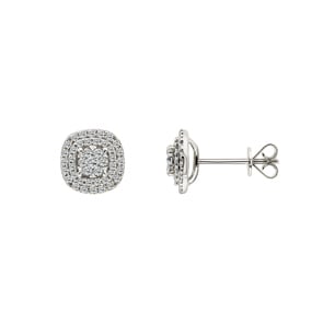 Ohrstecker 750/18 K Weissgold mit Diamanten 0.50ct H/si