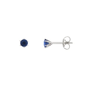 Ohrstecker 750/18 K Weissgold mit Safir