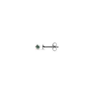 Ohrstecker 750/18 K Weissgold mit Smaragden