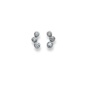 Ohrstecker 750/18 K Weissgold mit Zirkonia