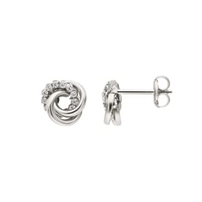 Ohrstecker 750/18 K Weissgold mit Zirkonia