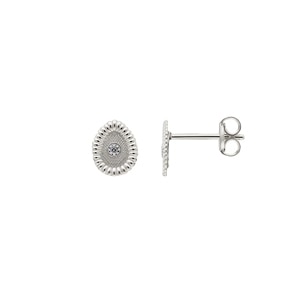 Ohrstecker 750/18 K Weissgold mit Zirkonia