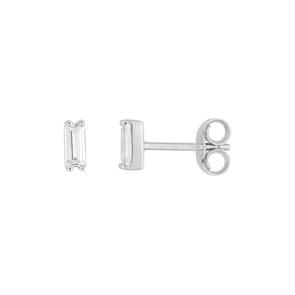 Ohrstecker 750/18 K Weissgold mit Zirkonia Baguette