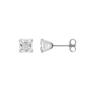 Ohrstecker 750/18 K Weissgold mit Zirkonia carrée 5mm