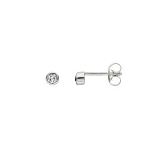 Ohrstecker 750/18 K Weissgold mit Zirkonia Ø 3.5mm