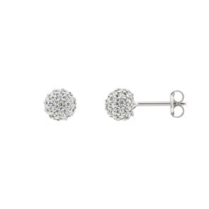 Ohrstecker 750/18 K Weissgold mit Zirkonia Pavé