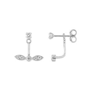 Ohrstecker 750/18 K Weissgold mit Zirkonia rund