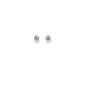 Ohrstecker 750/18 K Weissgold Ø 3.0mm mit Zirkonia