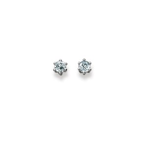 Ohrstecker 750/18 K Weissgold Ø 4.0mm mit Zirkonia