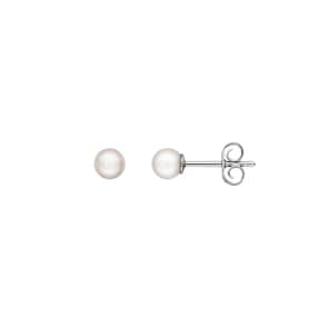 Clous d'oreilles or gris 750/18 ct Ø 4.5mm, Perle de culture d'eau douce