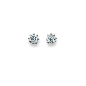 Ohrstecker 750/18 K Weissgold Ø 5.0mm mit Zirkonia