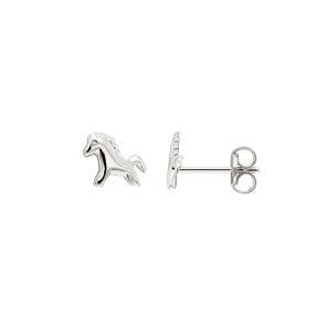 Ohrstecker 750/18 K Weissgold, Pferd