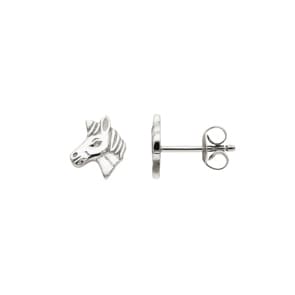 Ohrstecker 750/18 K Weissgold, Pferd