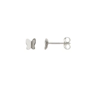 Ohrstecker 750/18 K Weissgold, Schmetterling