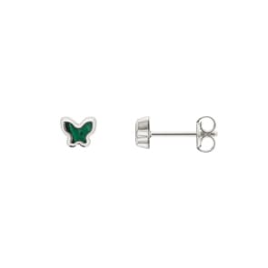Ohrstecker 750/18 K Weissgold Schmetterling