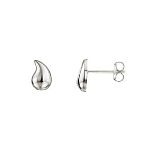 Ohrstecker 750/18 K Weissgold Tropfen