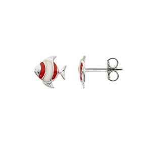 Ohrstecker 925 Silber mit Lack, Fische