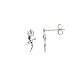 Ohrstecker 925 Silber rhodiniert, Gecko
