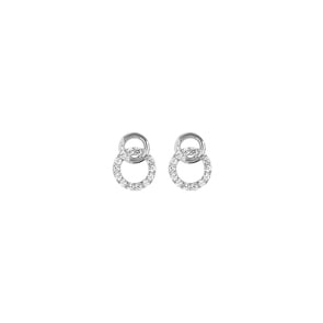 Ohrstecker 925 Silber rhodiniert mit Zirkonia